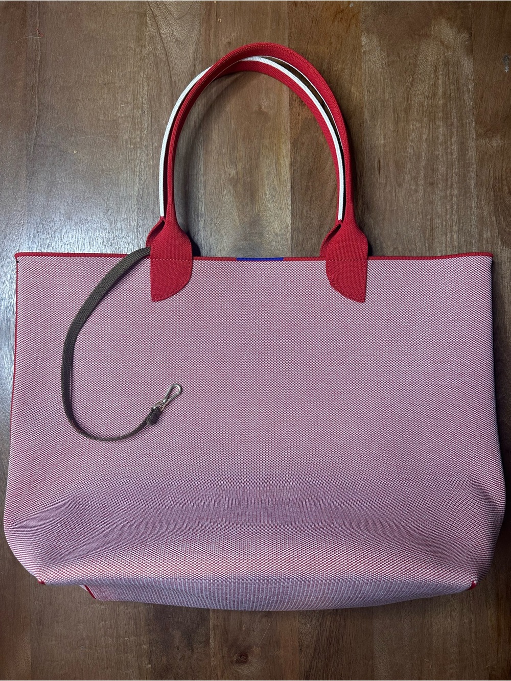 Rothy’s Light Poppy Tote Bag with Red Trim